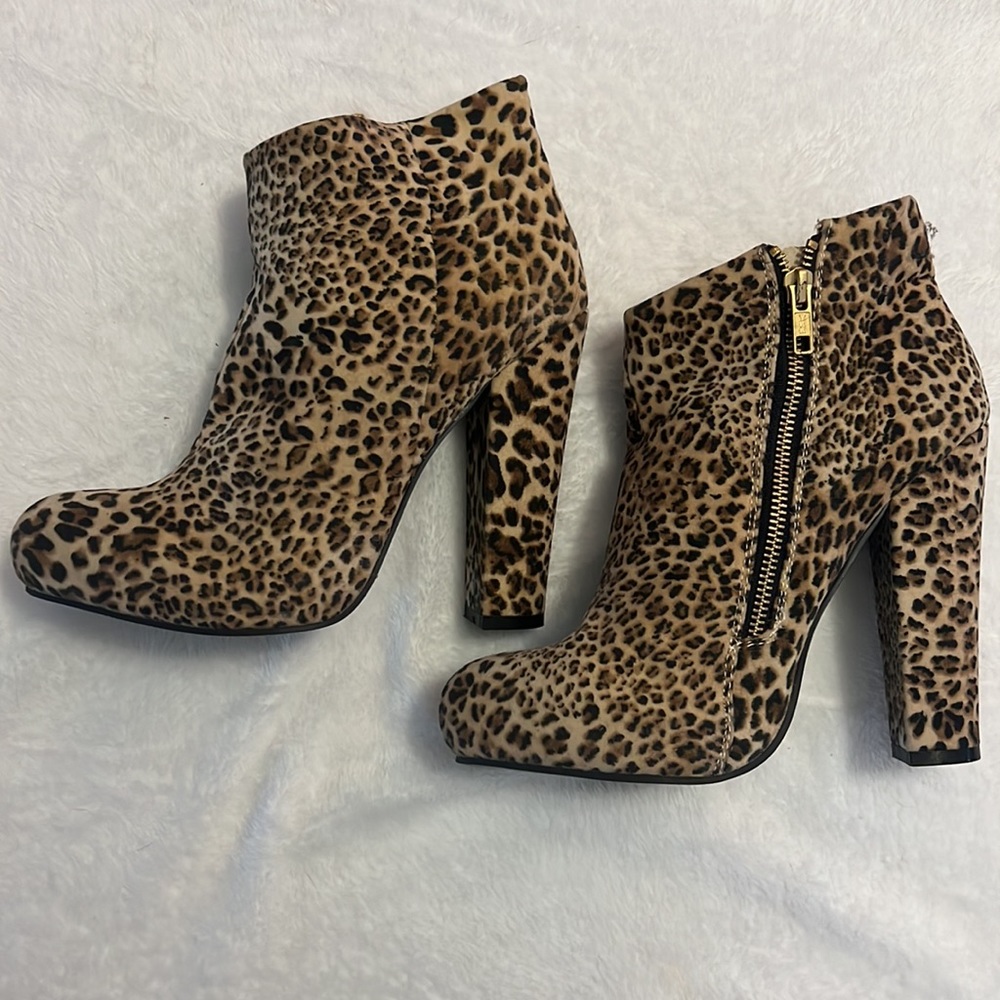 Leopard Suede Bootie - Picture 2 of 4